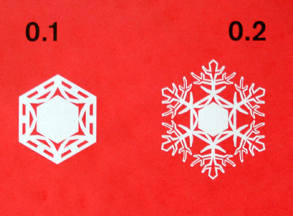 Detail of snowflakes